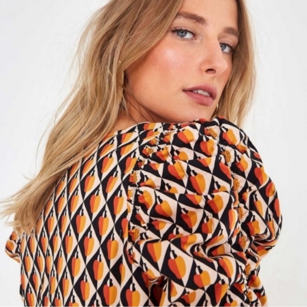 FARM Rio Multicolor Diamond Long Sleeve Dress - Picture 2 of 5